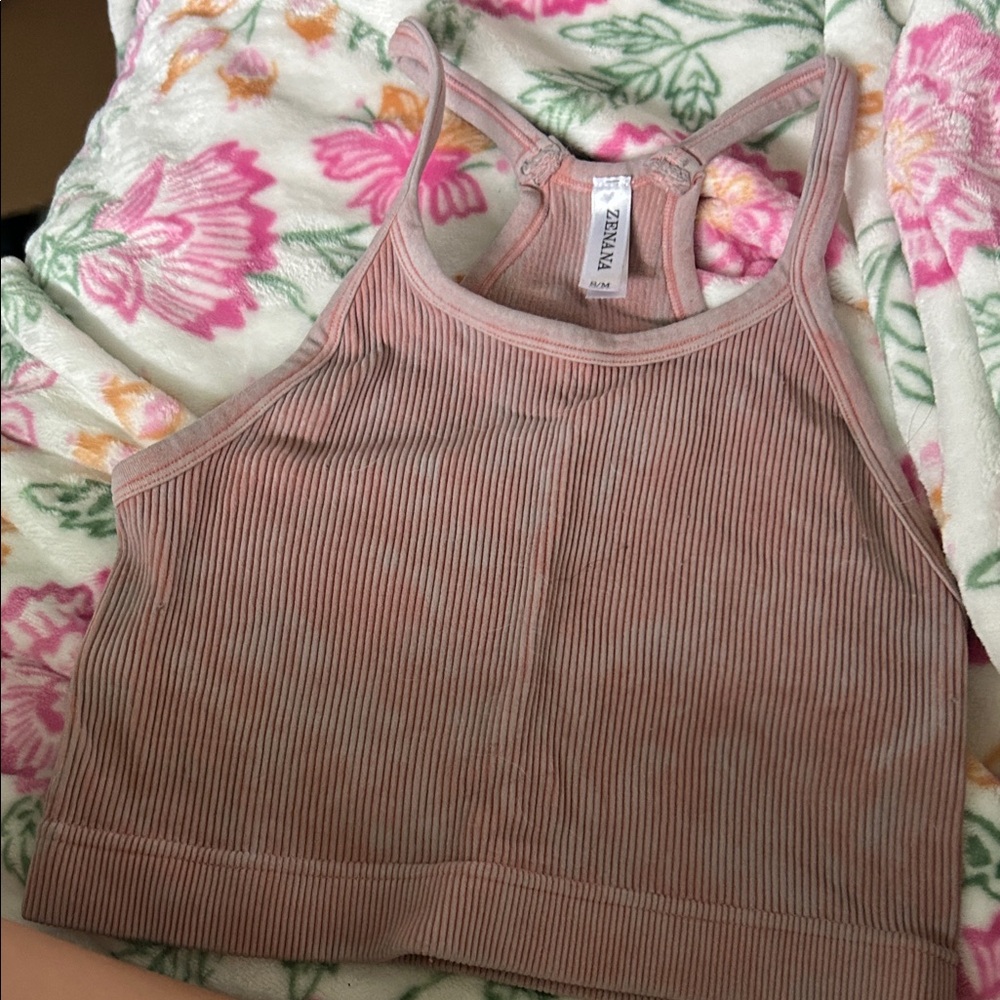 Zenana Outfitters Mauve Ribbed Tank Top